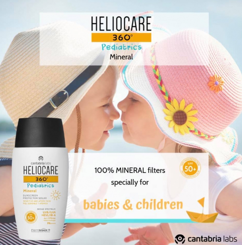 HelHeliocare 360° Pediatrics Mineral SPF 50_ Kem chống nắng phổ rộng cho trẻ em và làn da nhạy cảm